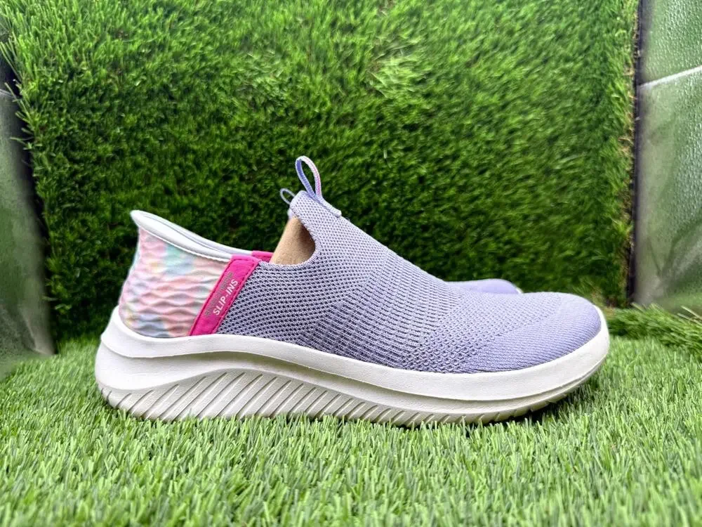 Skechers Ultra Flex 3.0 303801L-LVMT Athletic Shoes Girls 5 Purple Knit Running